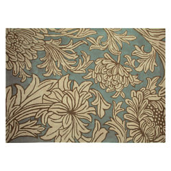 William Morris Chrysanthemum Rug, Blue